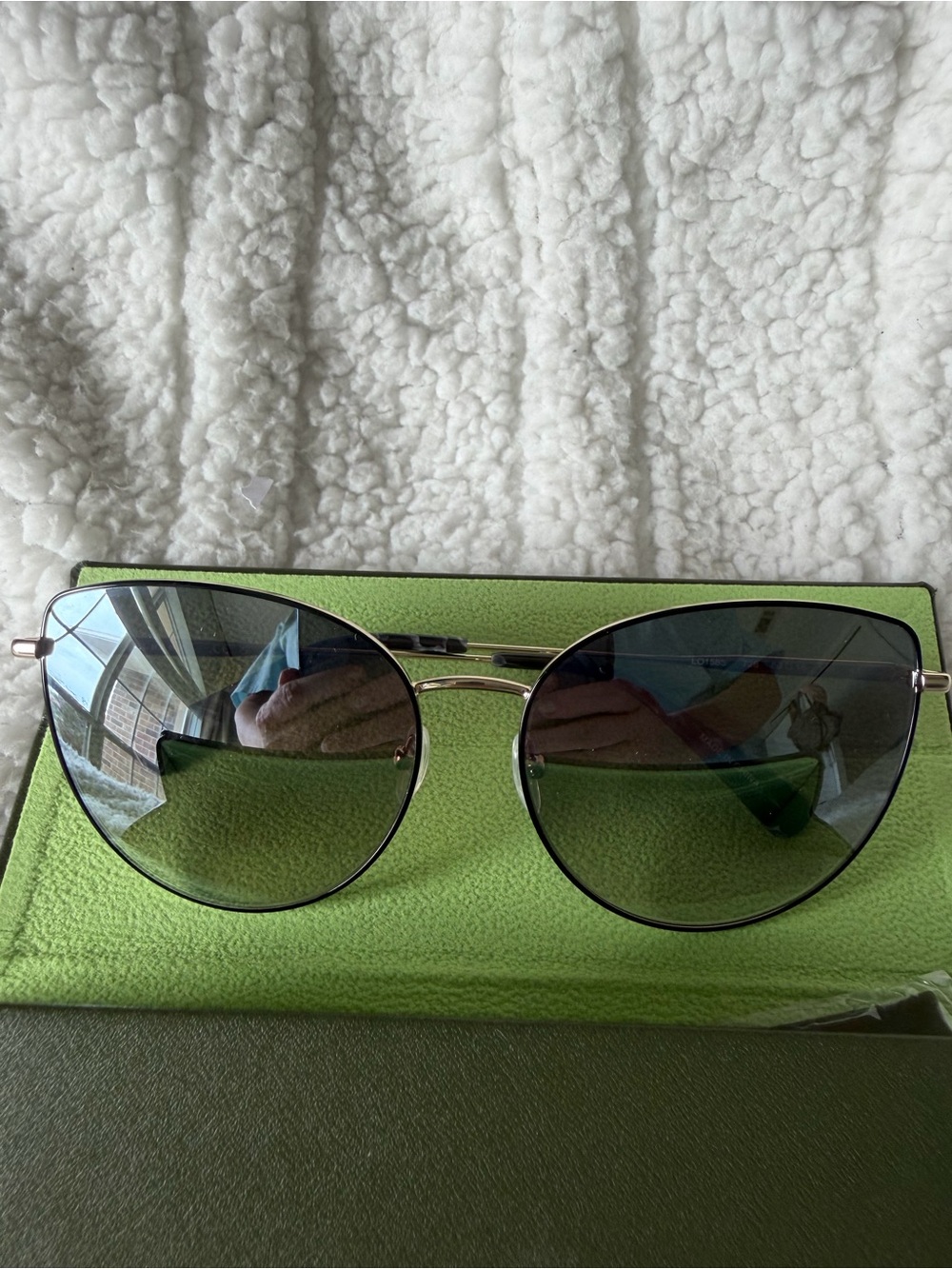 Longchamp Classic Aviator Women's Sunglasses in Black and Gold